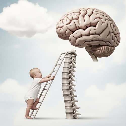 Baby's Journey to the Human Brain | Surreal Illustration