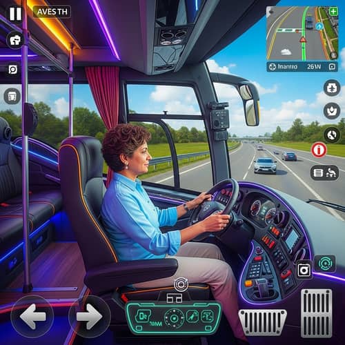 Luxury Volvo Bus Gameplay Experience | Interactive Virtual Dashboard