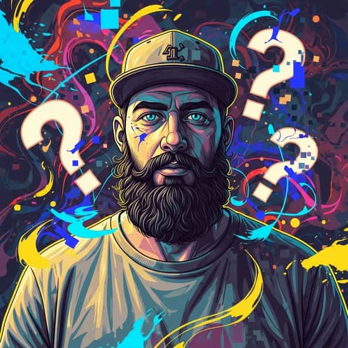 Internet Philanthropist with Enigmatic Aura | Abstract Art