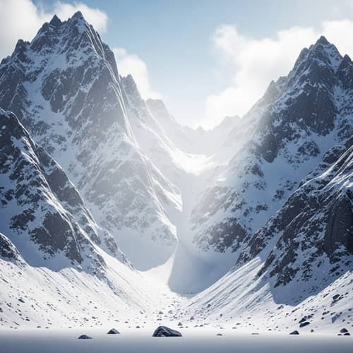 Majestic Snow-Covered Mountains | Ethereal Wintry Scene