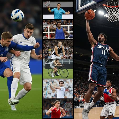 Diverse Sports Content: Soccer, Basketball, Tennis & More
