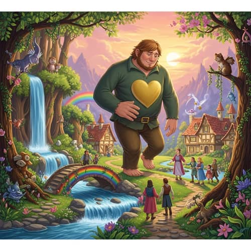 Gentle Giant's Adventures: Heartwarming Fairy Tale in a Mystical Kingdom