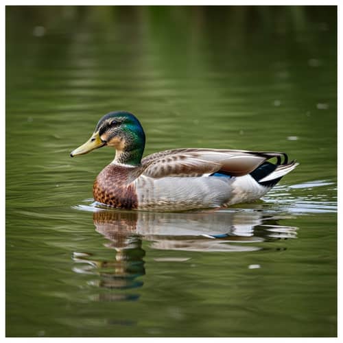 Vivid Duck Waddling by Water's Edge - Wildlife Tranquility