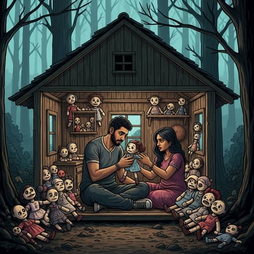 Creepy Doll Collection in Isolated Forest Cabin