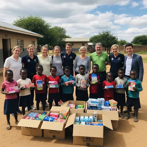 Charitable Stationery Donation at Zimbabwe Orphanage