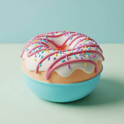 Scrumptious Donut Bath Bomb - Fun and Relaxing Bath Product