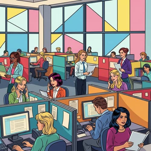 Dynamic City Hall Government Work Scene | Diverse and Enthusiastic Workers