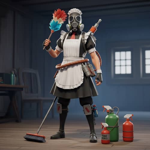 Toxic Gas Scientist Character in Maid Uniform | Unique Twist