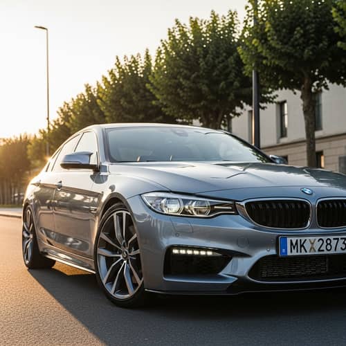 Sleek Modern Car with Aerodynamic Design and Stylish Alloy Wheels