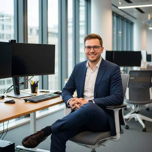 Director of Academic Hub in Modern Office Setting