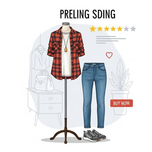 Fashionable Outfit Illustration for Online Retail | Vibrant Colors