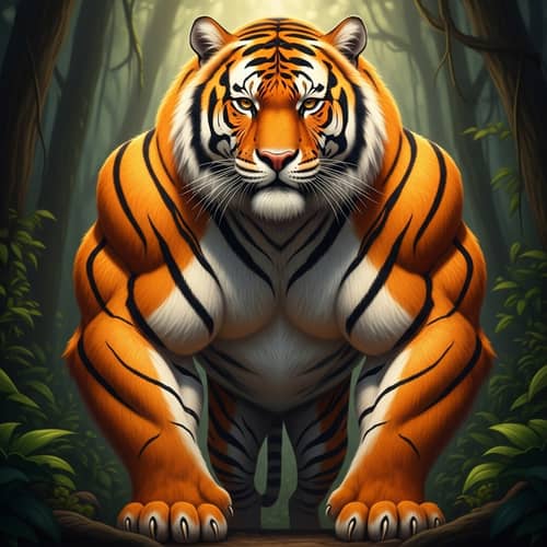 Majestic Tiger with Vibrant Features