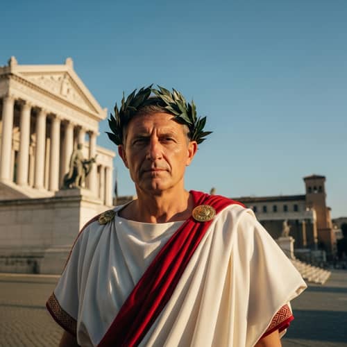 Julius Caesar Impersonation at Roman Senate