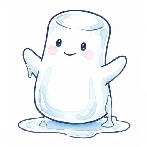Little Squish: Unique Watercolor Sketch of a Children's Book Character