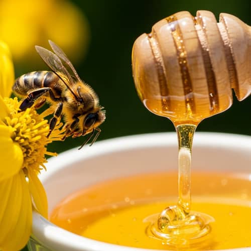 Diligent Worker Bee Gathering Nectar | Garden Scene