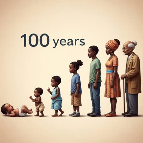 Human Evolution and Aging: An Artistic Journey of 100 Years