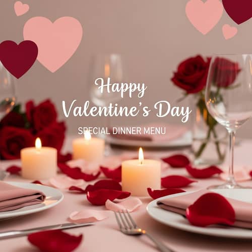 Sensual Valentine's Day Dinner Menu | Love & Romance Ambiance