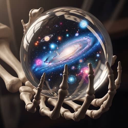 Cosmic Galaxy in Glass Orb - Enchanting Stellar Constellation