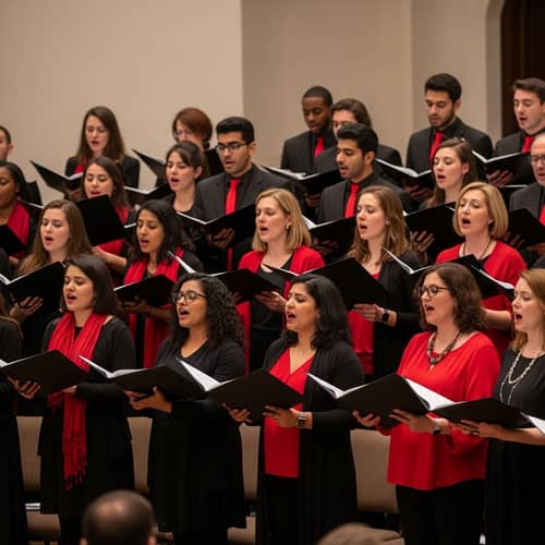 Christian Voices Choralle Choir Singing Passionately