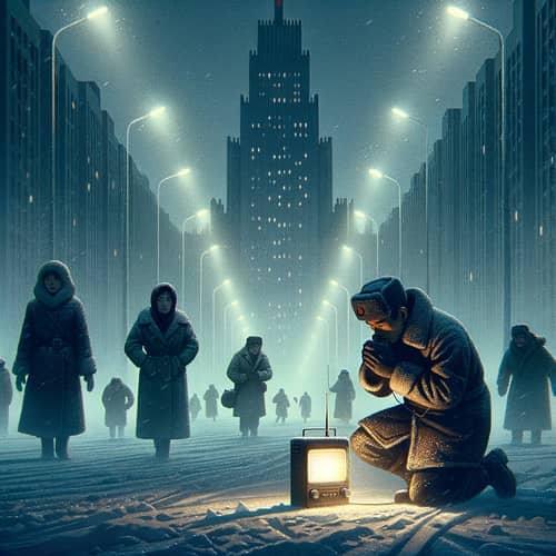 Cold War Scene in USSR: Secretive Night & Tense Atmosphere