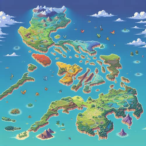 Philippines Map Design: Tropical Landscapes & Unique Creatures