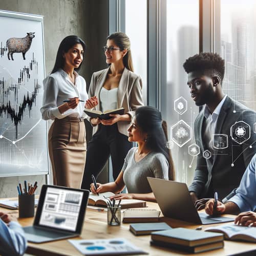 Diverse Professionals Training Session in Modern Office