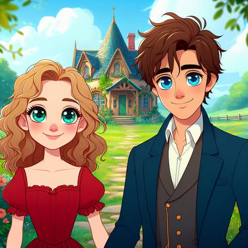 Disney Pixar Couple AI Generator - Animated Characters in Romantic Setting