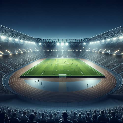 Modern Sports Stadium with Spectators | Electric Atmosphere