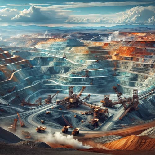 Oyu Tolgoi Copper Mine Landscape - Industrial Mongolian View