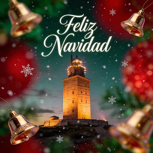 Elegant Christmas Card: Feliz Navidad Design
