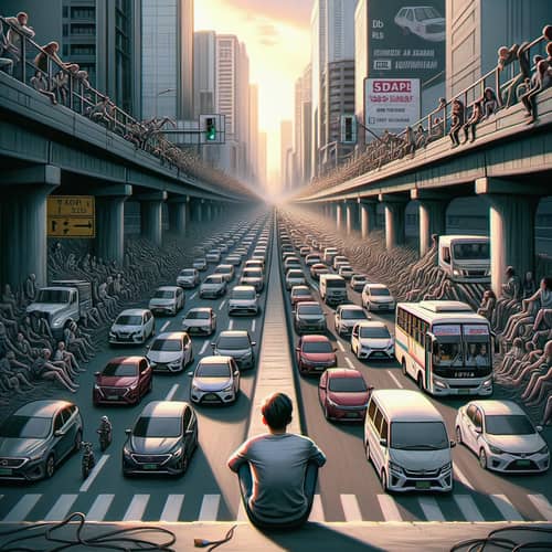 EDSA Traffic Scene: To Leave or Wait?