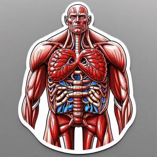 Anatomy Organ Sticker for Educational Use