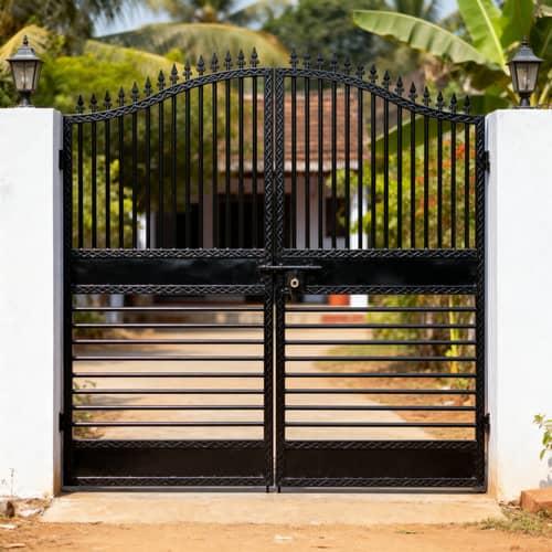 Classic Double-Swing Metal Security Gate