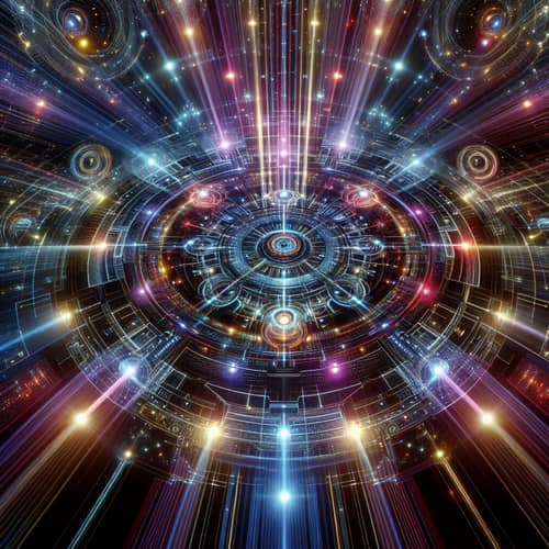 Vibrant Sci-Fi Lights: A Five-Colored Spectacle