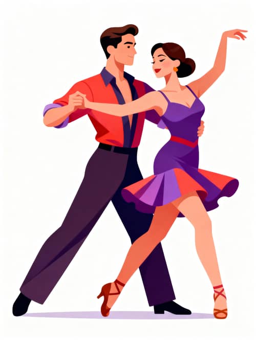 Salsa Dancing Couple Illustration Salsa Dancing Couple Illustration