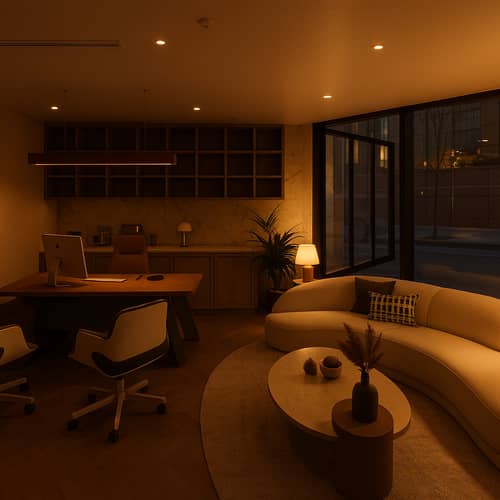Cozy Living Room Design with Ambient Lighting