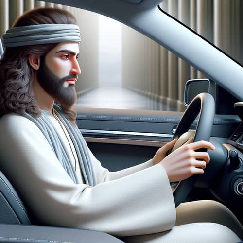 Jesus Driving a Car: A Modern Reflection