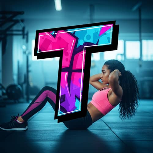 Fitness Letter T Design