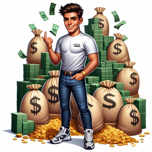 Internet Personality Surrounded by Wealth and Generosity