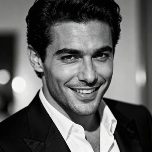 Elegant Male Portrait in Monochrome Style