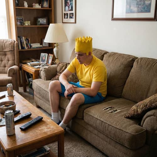 Bart Simpson-Inspired Couch Photo