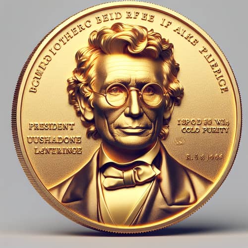 Vintage Historic Figure Gold Coin - Weight, Purity, Luster, Engravings