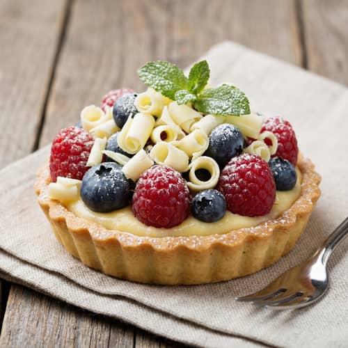 Coconut Lemon Tart with Berries & White Chocolate Coconut Lemon Tart with Berries & White Chocolate