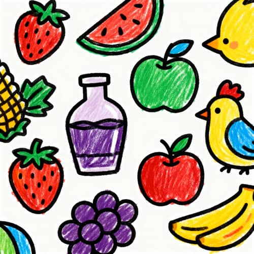 Coloring Drawings in Bobbie Goods Style