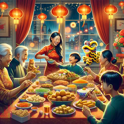 Chinese New Year Celebration: Multigenerational Feast & Festivities