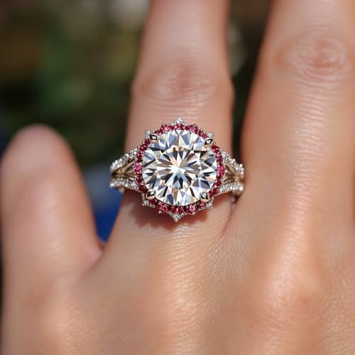 Custom White Gold Ring with 30ct Diamond