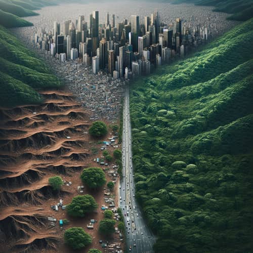 Verdant Forest to Urban Jungle: Impact of Deforestation and Urbanization