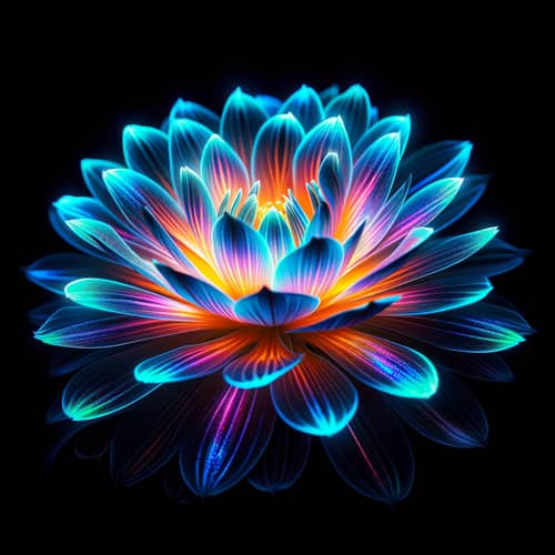 Radiant Glow in the Dark Flower - Mesmerising Neon Petals
