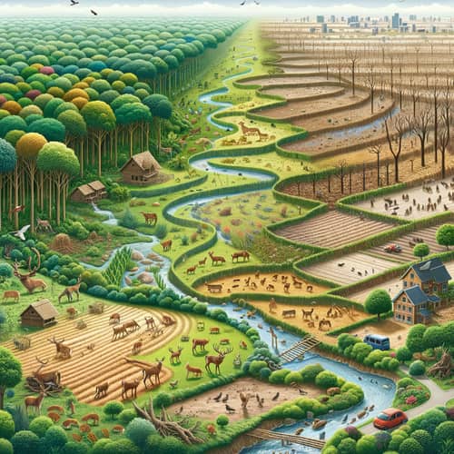 Rural Landscape Transformation: Forest to Urban Development