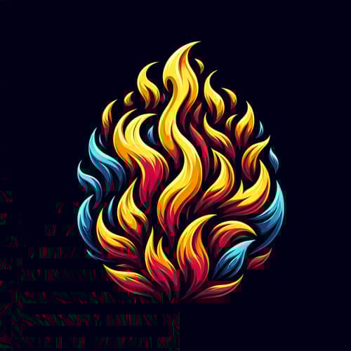 Vibrant Fire Flame Logo Design